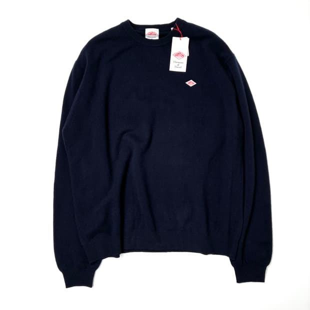 DANTON 단톤 램스울 라운드넥 크루넥 니트 다크 네이비 44사이즈