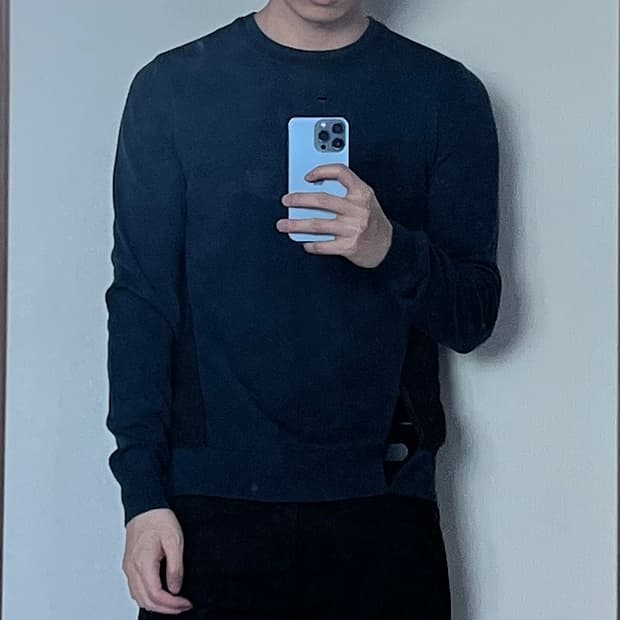 우영미 투톤 니트