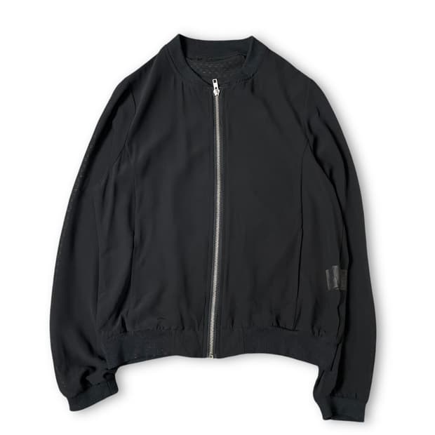 JPN 블랙 시스루 집업 자켓 M