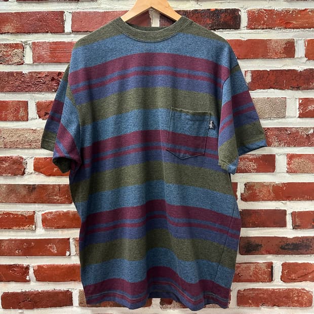 (XL)80s 빈티지 스투시 오버핏 숏 슬리브