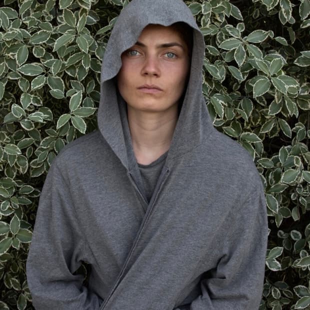 [3]mudule 라운지 후드집업 그레이