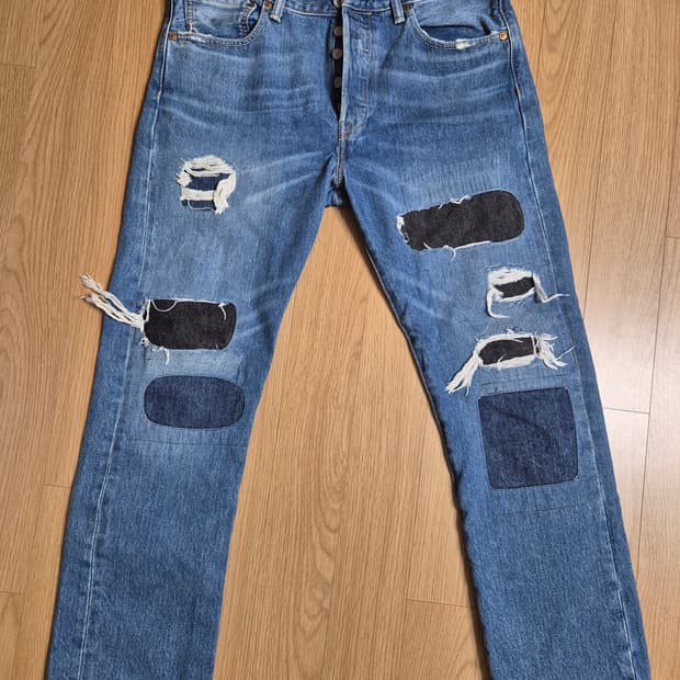 리바이스 501 빈티지 데미지 워싱 