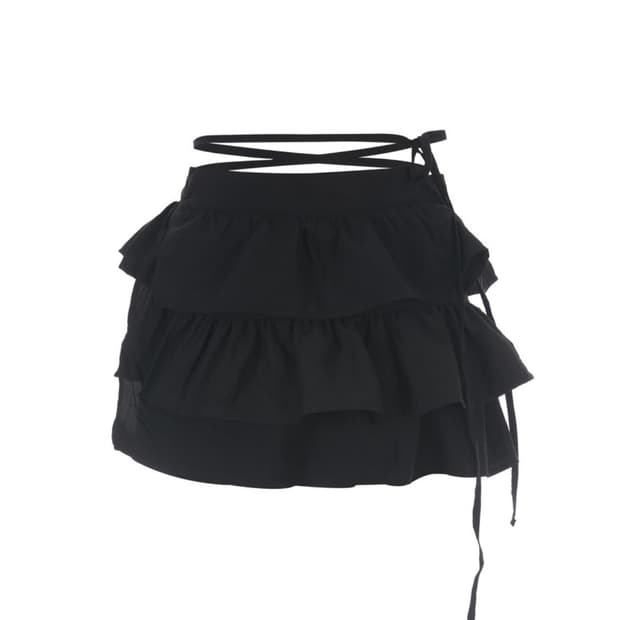 Wsc archive Dual Layer 2-way wrap skirt