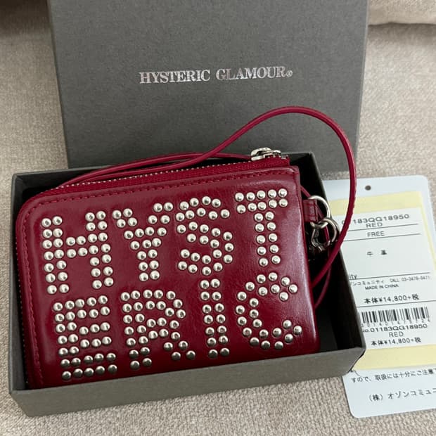 히스테릭글래머 스터드 체인 목걸이 지갑