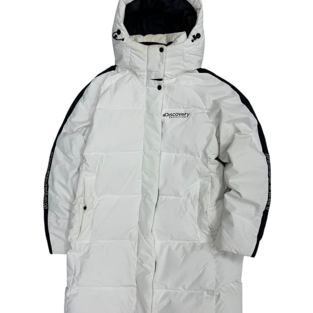 디스커버리 덕다운 롱패딩 화이트 (S)