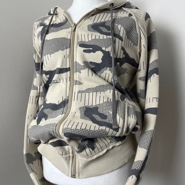 스투시 카모 후드집업