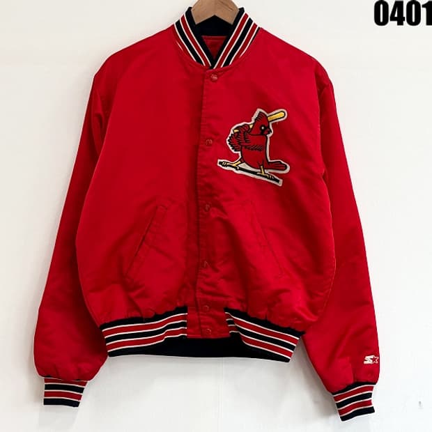 스타터 MLB 라이선스 새틴 바시티 자켓 L 0401