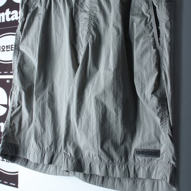 (XL-2XL) 앤드지 반바지 팬츠 밴딩 나일론 새틴 차콜-P10530