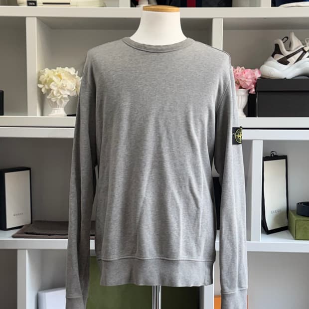 [새상품급,L] 스톤아일랜드 그레이 맨투맨 후드티 긴팔티 기모티


