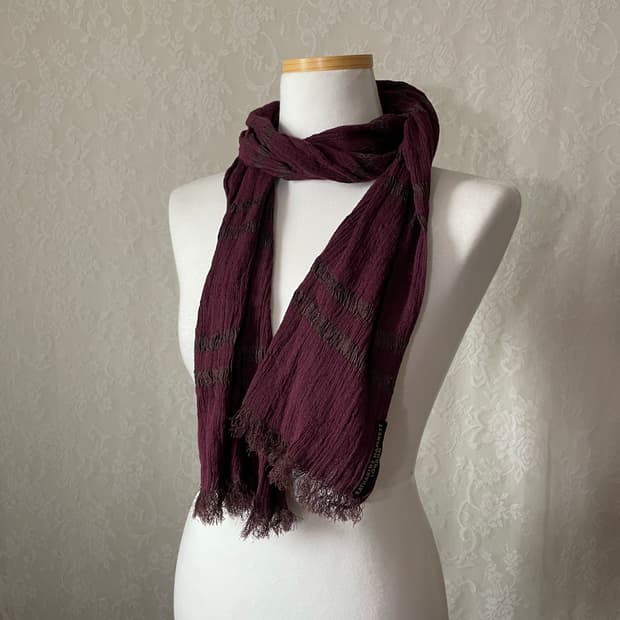 Katharine Hamnett버건디 링클 머플러