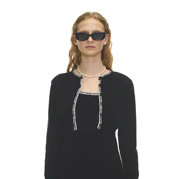 그로브스토어 그로브 크롭 가디건 블랙