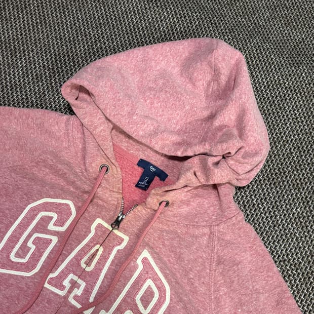 갭 파스텔 핑크 후드집업