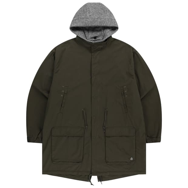 coyseio washed jacket mud khaki 야상 머드카키