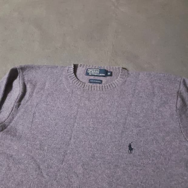 폴로 램스울 니트 스웨터 M 라벤더