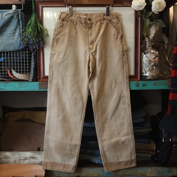 칼하트 워크팬츠 브라운 덕캔버스 워크팬츠 칼하트 usa 33x32