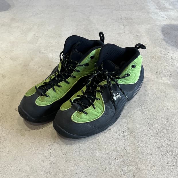 나이키x스투시 에어 페니 2 비비드 그린 앤 블랙 