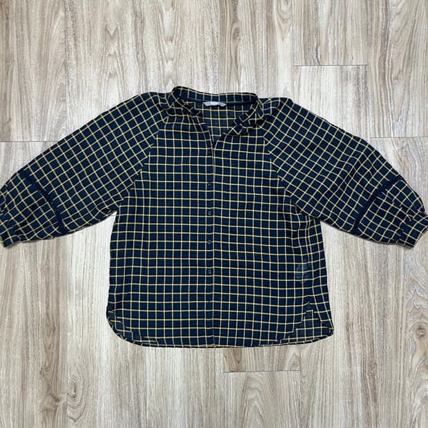 BCBG 체크 블라우스