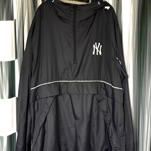 MLB 양키스 나일론 바람막이 후드 아노락 XL