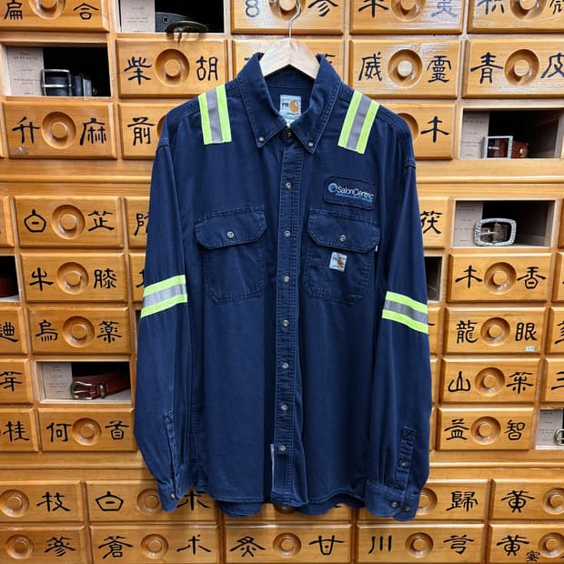 (L) 칼하트 FR 파이어맨 워크 셔츠