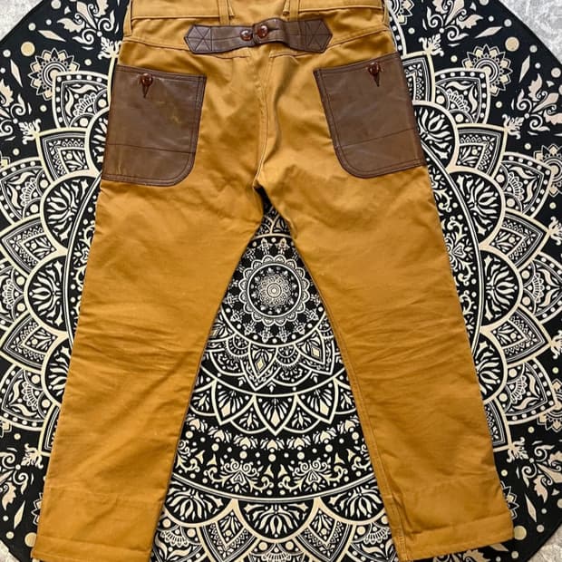 Comme des garcons 레더 코튼 팬츠(일본제품)