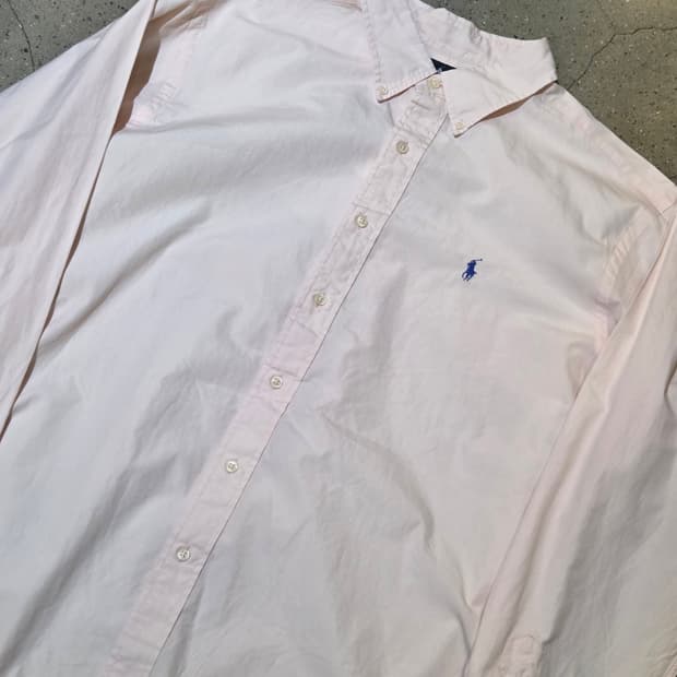Polo 폴로 연핑크 긴팔셔츠