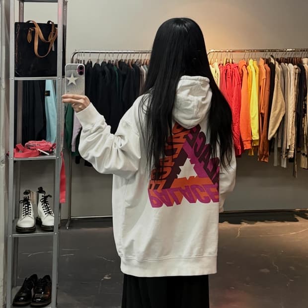 팔라스 P-3D 화이트 후드티 A3822