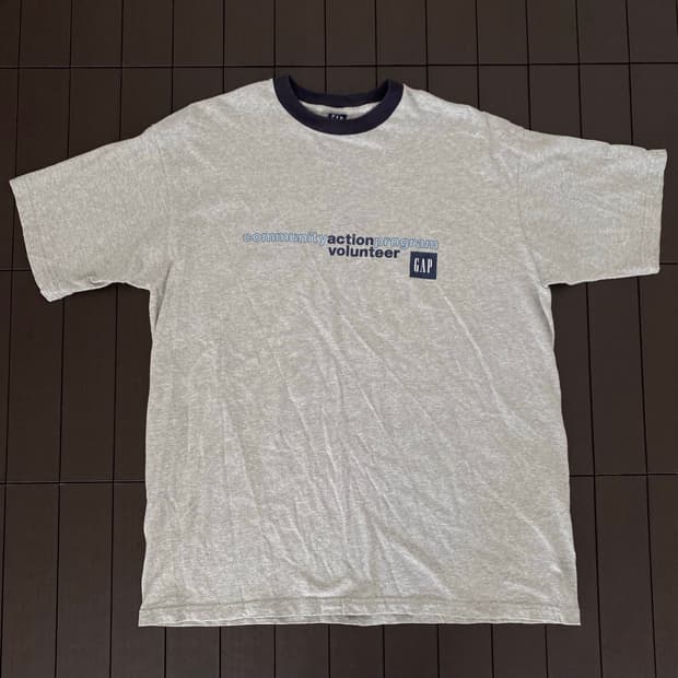 (L) 90s 빈티지 올드갭 Gap 링거 티셔츠 링거티