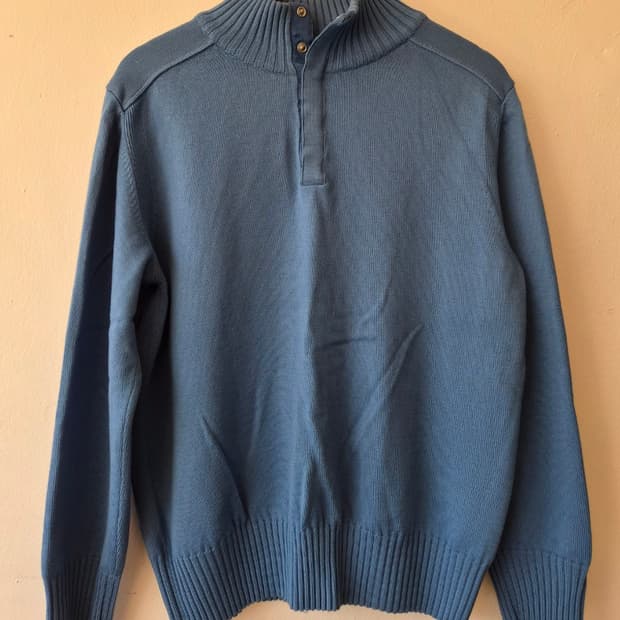 휴고보스 남성 버진 울하프넥니트

