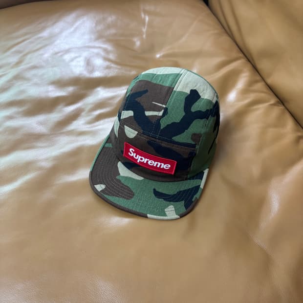 Supreme 슈프림 밀리터리 우드랜드 카모 캠프캡 모자 (Camo)