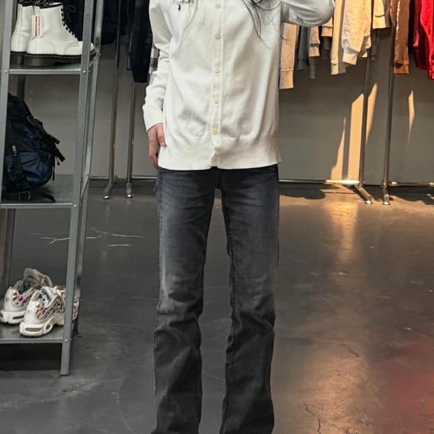 폴로랄프로렌 워셔블 피마코튼 화이트 가디건 A3290