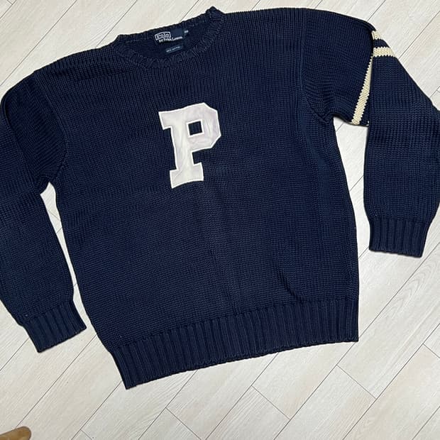 90s폴로랄프로렌 P로고 네이비니트 100사이즈