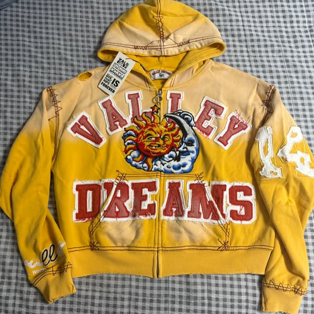 (M) Vale forever sunny 후드집업 옐로우