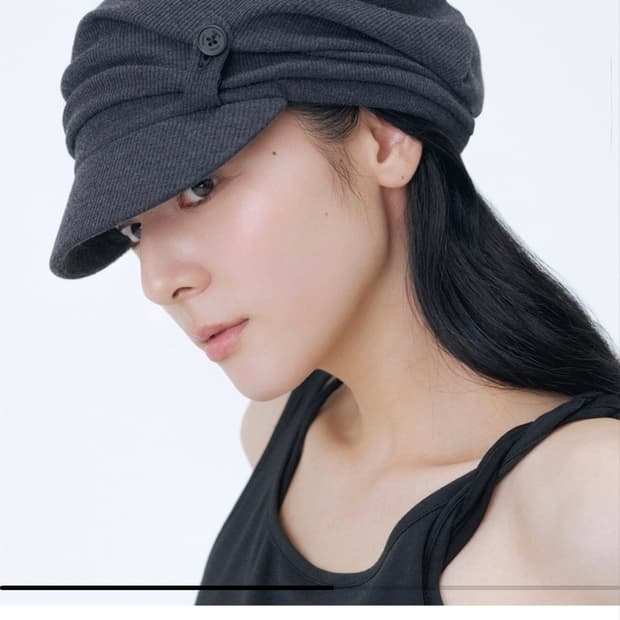 미세키서울 Tokyo shirring turban cap CHARCOAL
