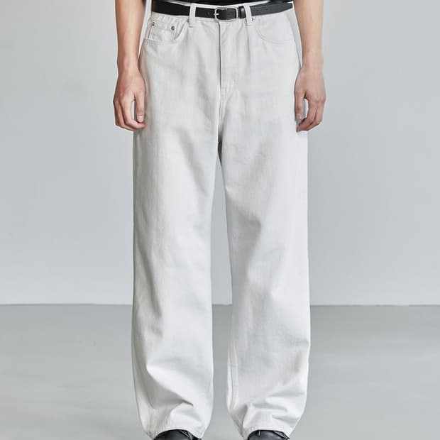 브랜디드 1855 라이트 그레이 진 엑스트라 와이드 스트레이트 26사이즈