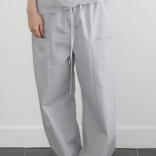 hwi - FOLD PANTS [GREY]