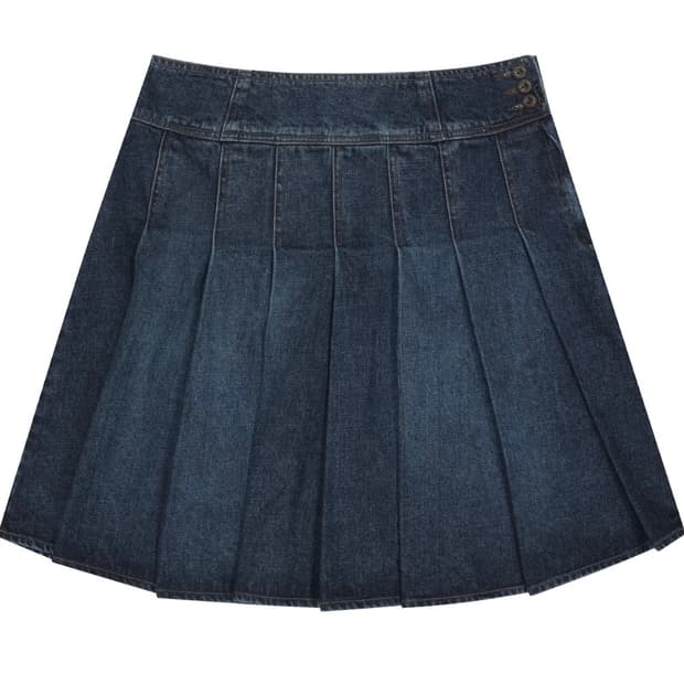 코이세이오 DEEP DENIM PLEATS SKIRT NAVY