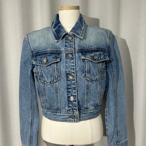 준지 데님 크롭 자켓