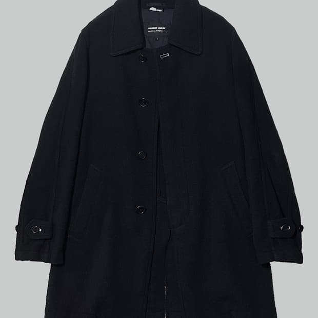 꼼데가르송 옴므 듀스 축융 울 맥코트 다크 네이비