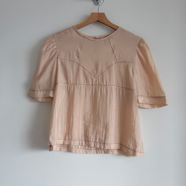 AHEAD company 반팔 블라우스