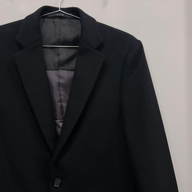 지오송지오 케시미어블랜드 울 투버튼 롱코트