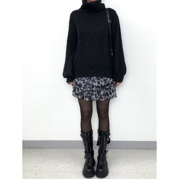 빈티지 레오파드 스커트