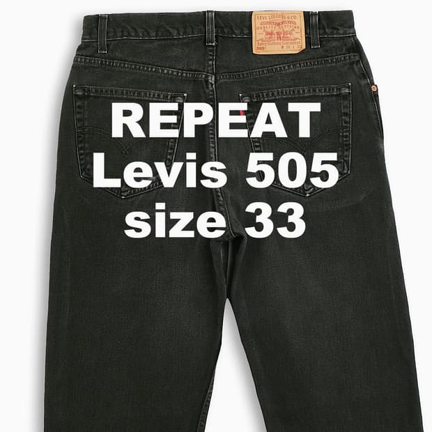 빈티지 리바이스 505 흑청 90s 33 인치 LV5053641