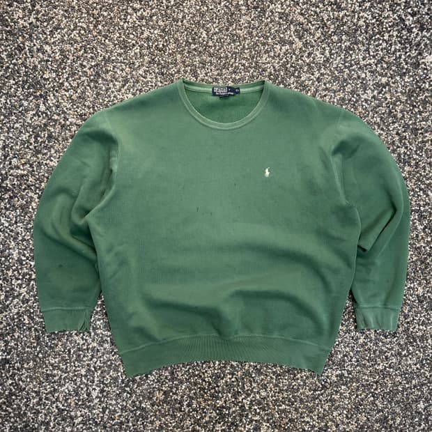 90s 랄프로렌 폴로 데미지 스웻셔츠 맨투맨 (XL)  