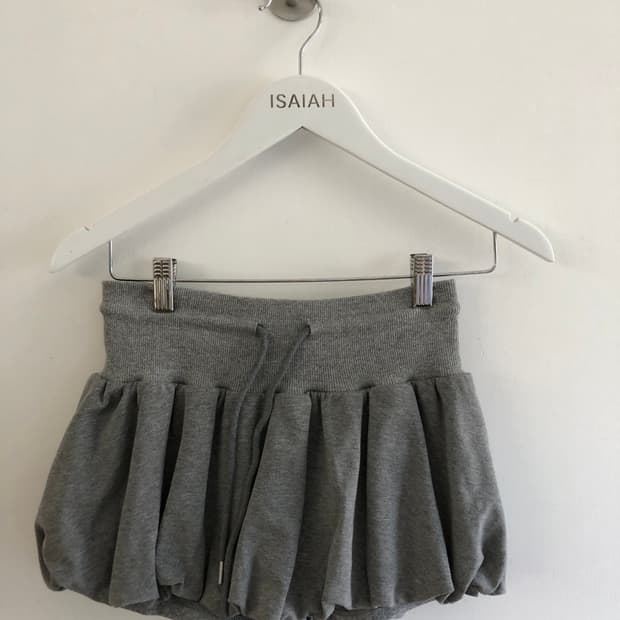 그레이 펌킨 스커트 