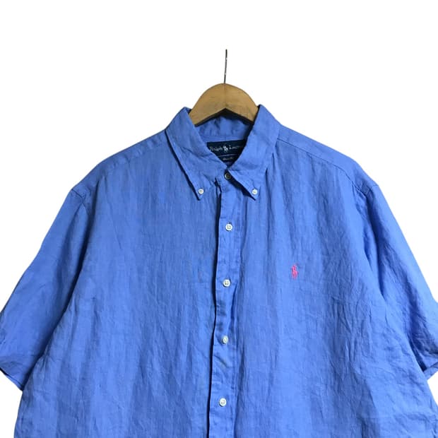 폴로 랄프로렌 리넨 반팔셔츠 (주름펴서 출고 됩니다