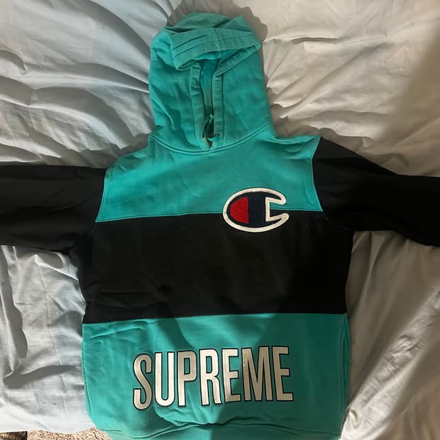 [M] 슈프림x챔피온 14시즌 후드 Teal(민트)