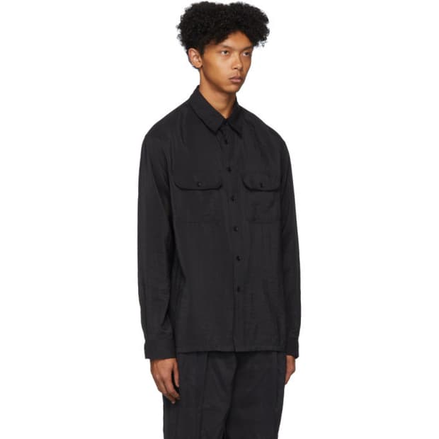 (L) 르메르 드라이 실크 밀리터리 셔츠