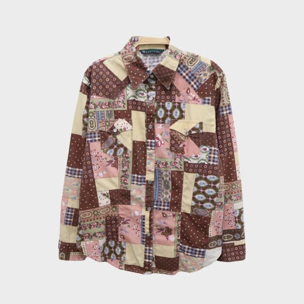 IY BASICS 패치워크 셔츠 60666