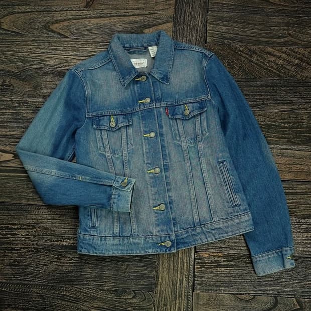[리바이스] 워시드 데님 트러커 자켓 청자켓 M16466