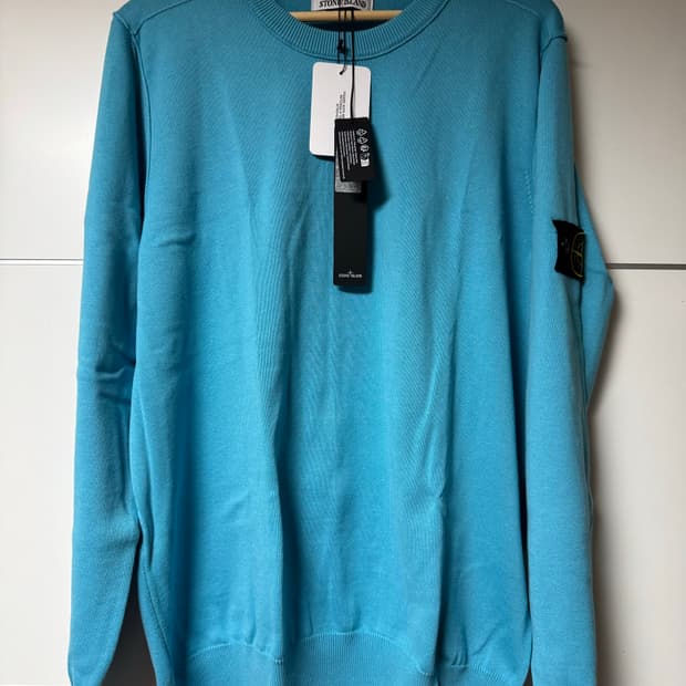 스톤아일랜드 남성 니트 XL 아쿠아 블루 새상품